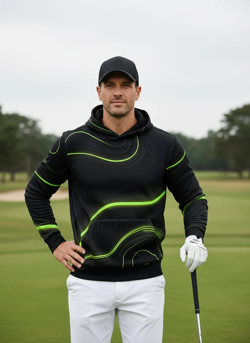 Air brush Men's Golf Hooded Sweatshirt - Image 5