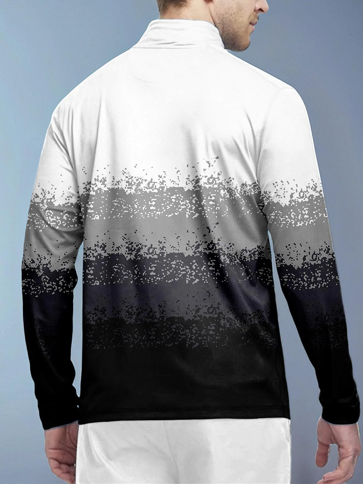 Air Brush Men's Golf Shirt Quarterzip UPF50+ - Image 3
