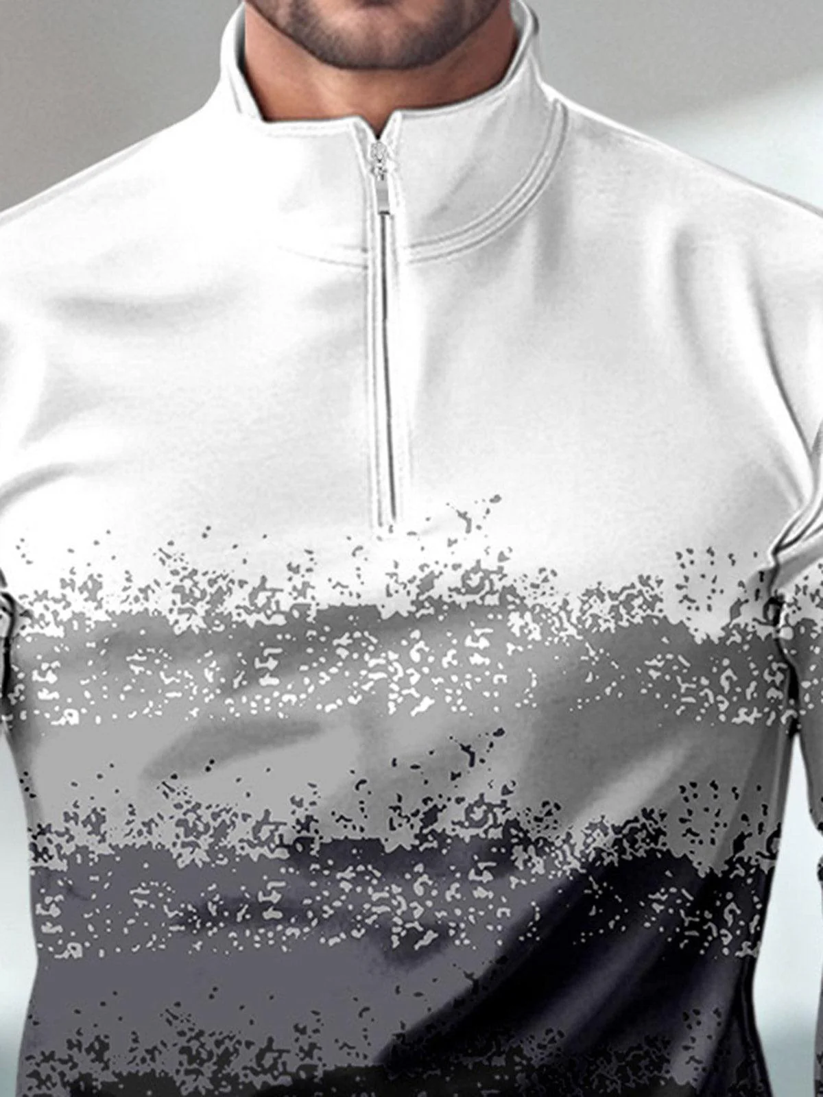 Air Brush Men's Golf Shirt Quarterzip UPF50+ - Image 4