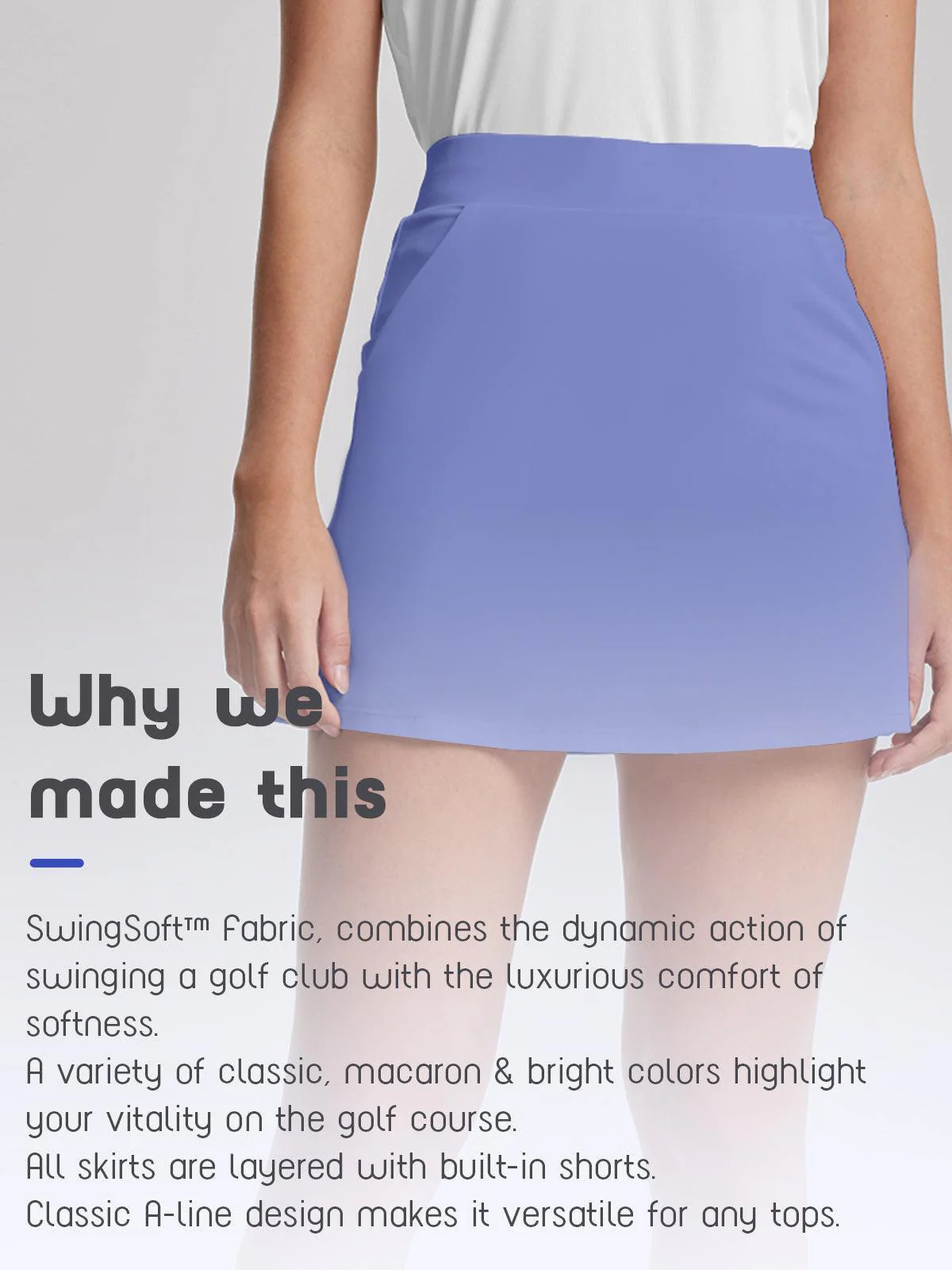 Basic 16 Inch High Waist Skort UPF50+ - Image 7