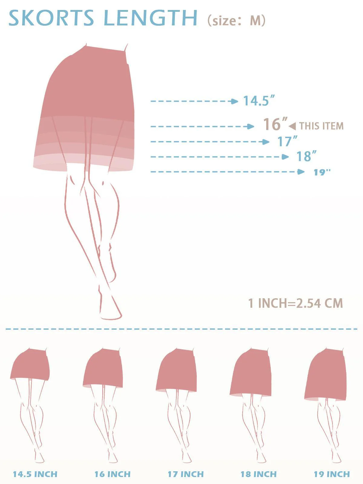 Basic 16 Inch High Waist Skort UPF50+ - Image 17