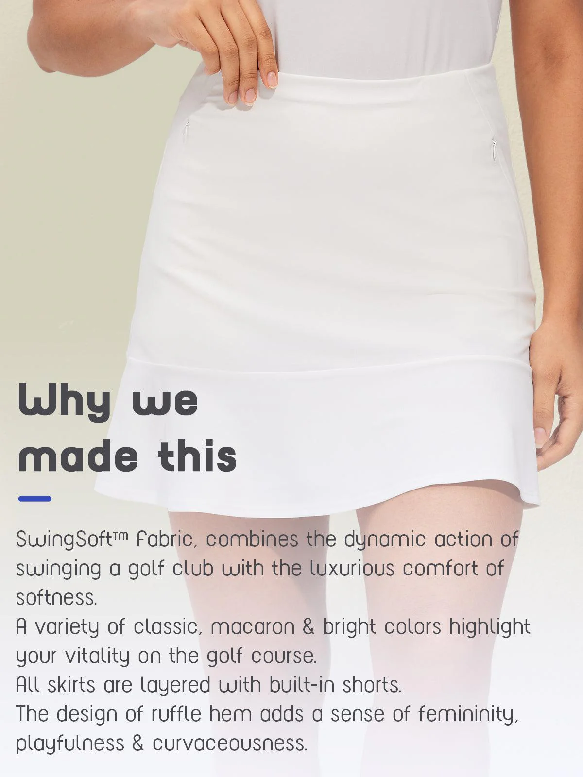 Basic 17 Inch Ruffle Skort UPF50+ - Image 11