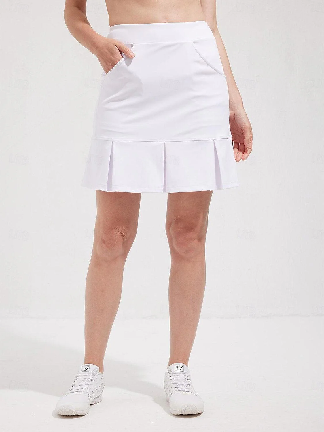 Basic 19 Inch High Waist Pleated Skort UPF50+ - Image 12