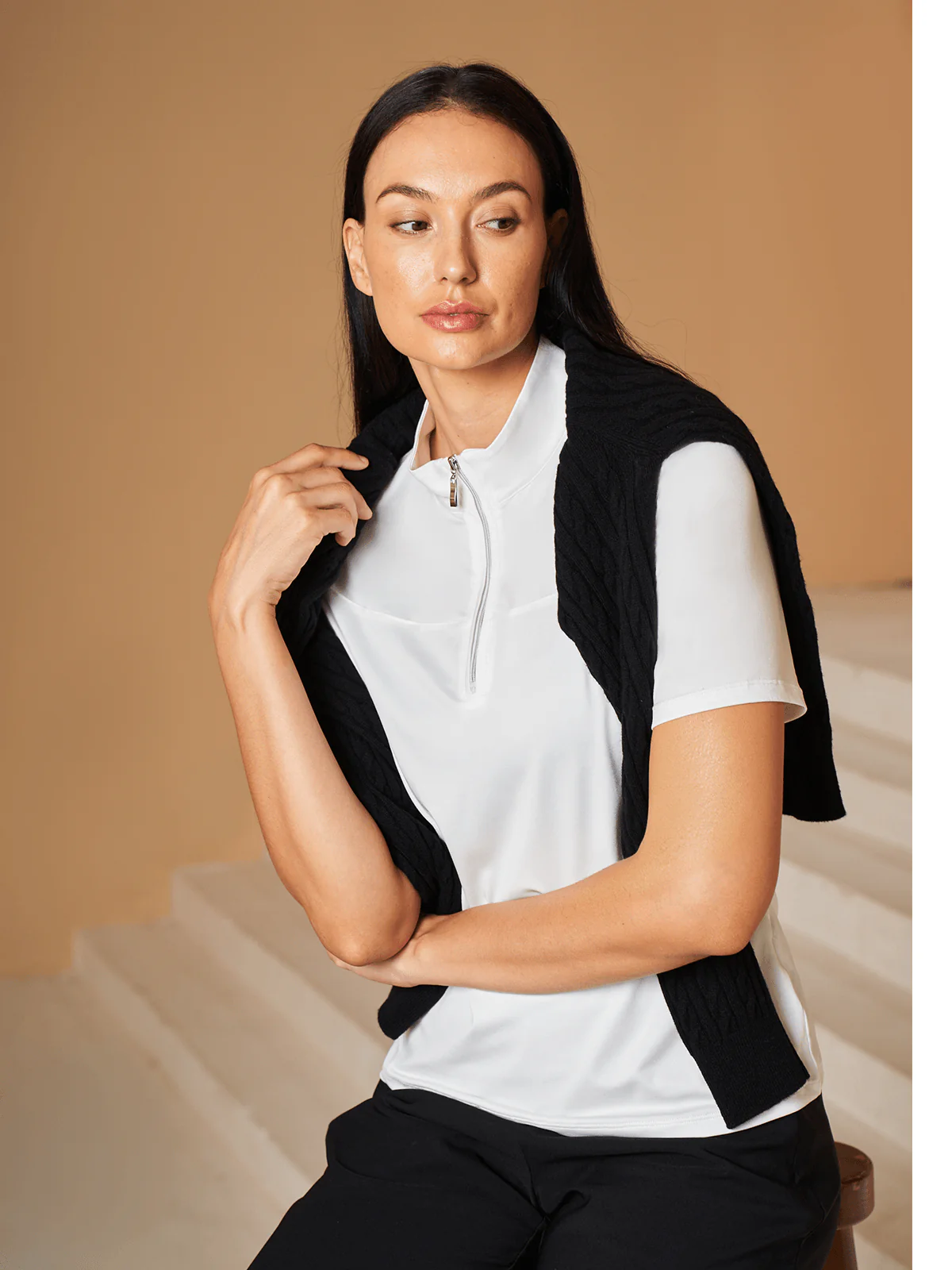 More Than Basic Golf Shirt Quarterzip UPF50+ - Image 2