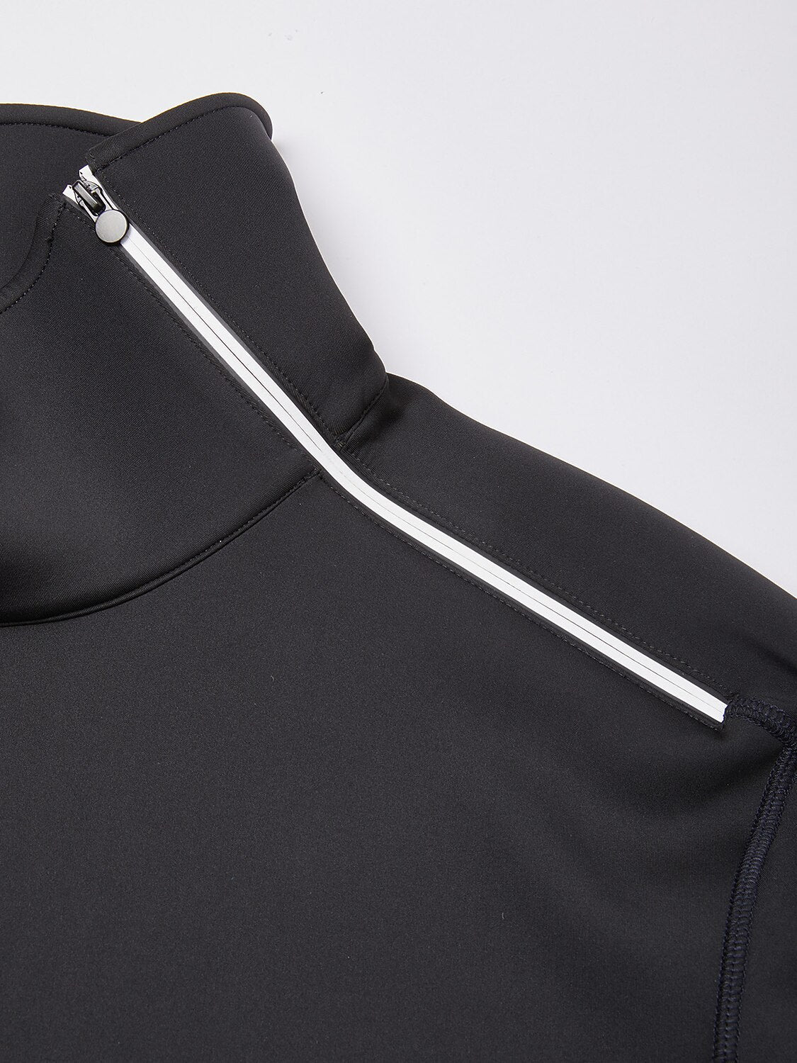 Basic Men's Irregular Zip Collar Long Sleeve Sweatshirt - Image 3