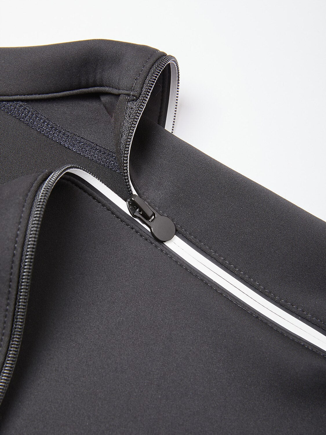 Basic Men's Irregular Zip Collar Long Sleeve Sweatshirt - Image 5