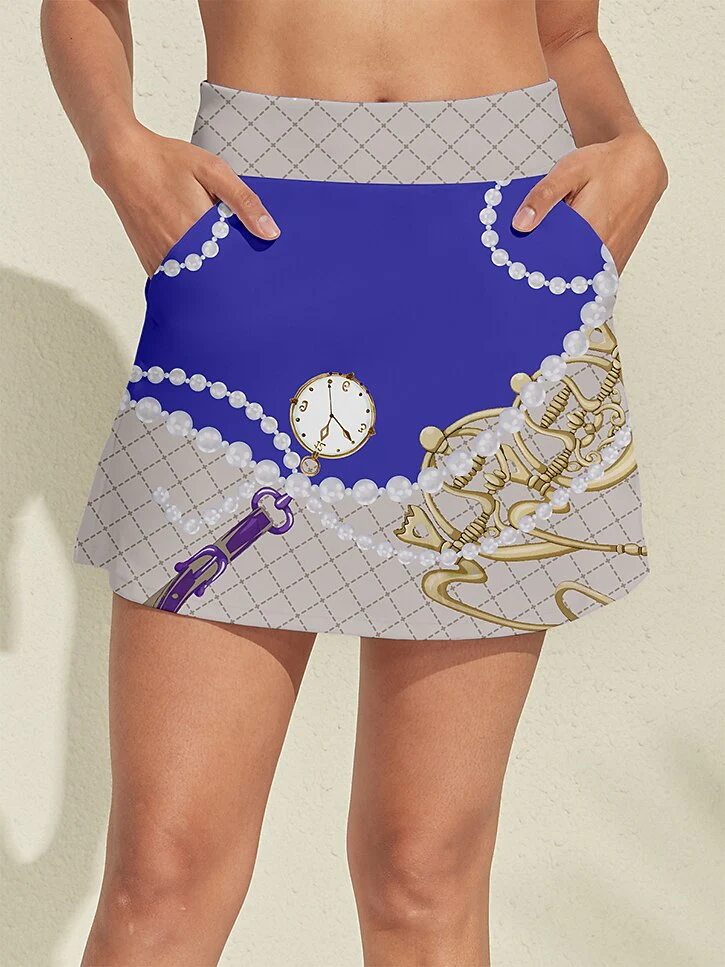 Bold Baroque 16 Inch High Waist Skort UPF50+