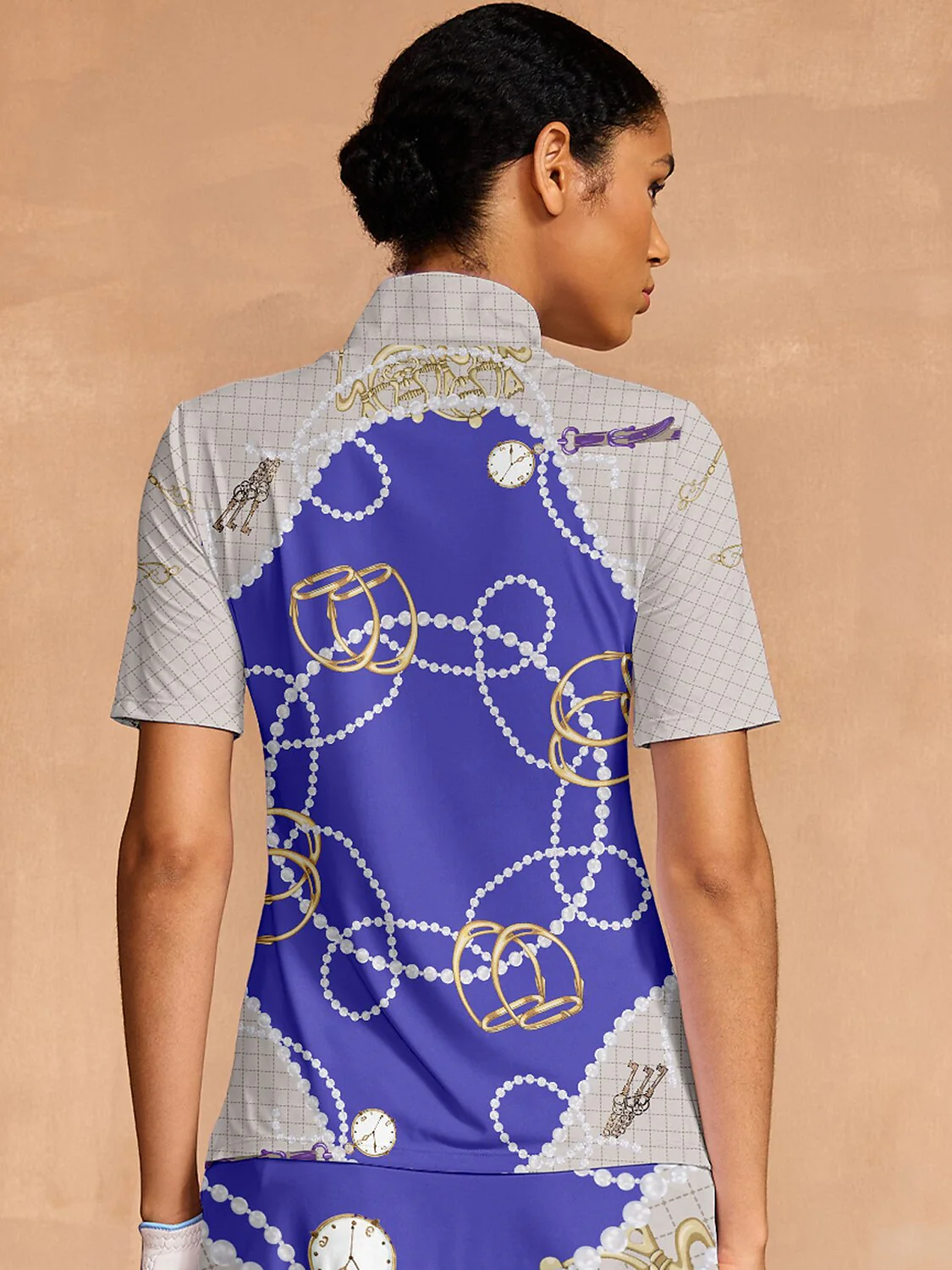 Bold Baroque Golf Shirt Quarterzip UPF50+ - Image 2