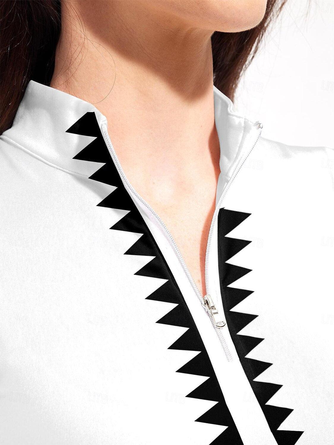 Bold Baroque Golf Shirt Quarterzip UPF50+ - Image 6