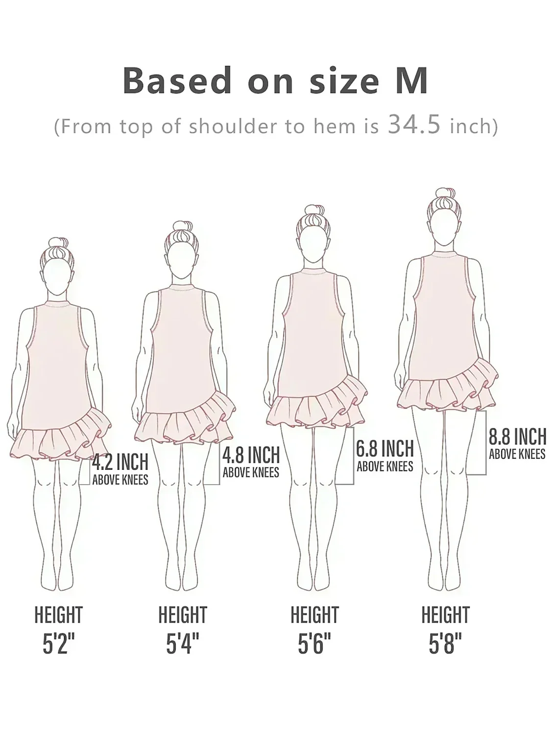 Bold Baroque Ruffle 34.5 Inch Dress For Golf Pickleball & Tennis - Image 5