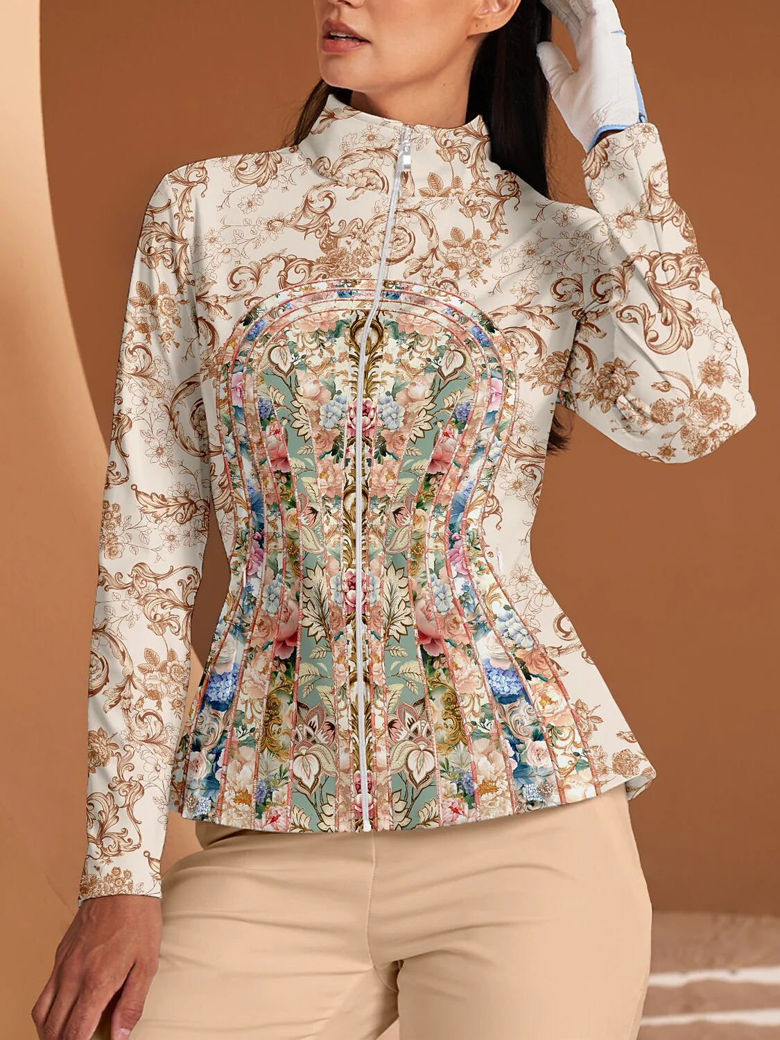 Bold Baroque Ruffle Golf Jacket Sun Protection - Image 6
