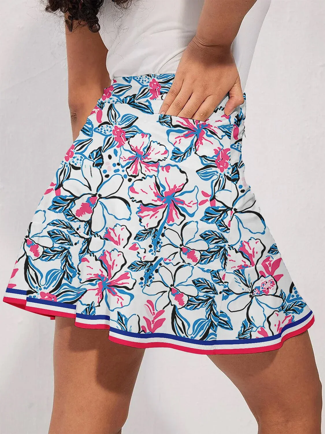 Botanical Energy 17 Inch Ruffle Skort UPF50+ - Image 2