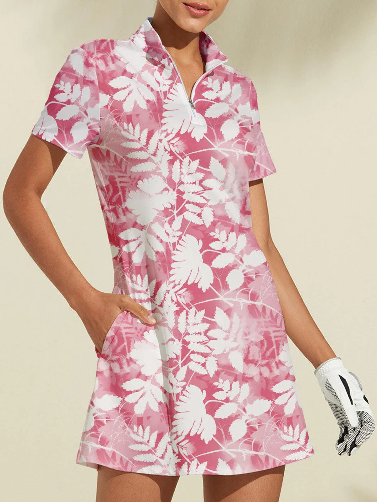 Botanical Energy Short Sleeve 36.5 Inch Dress UPF50+ - Image 8