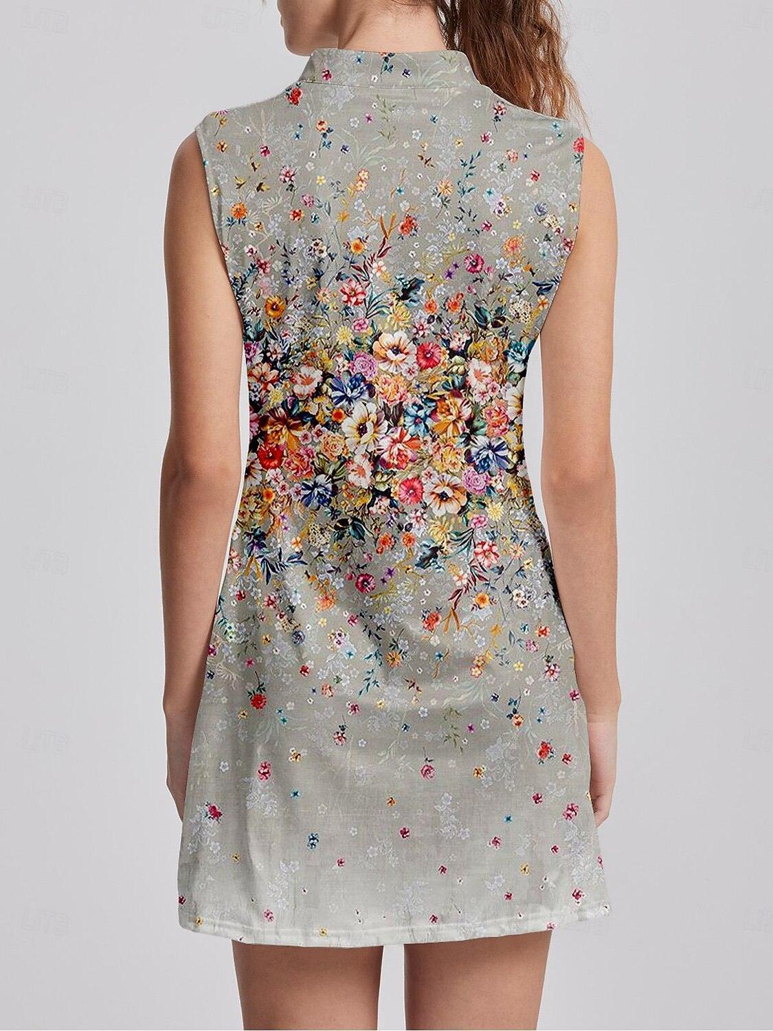 Botanical Energy Sleeveless 36.5 Inch Dress UPF50+ - Image 3