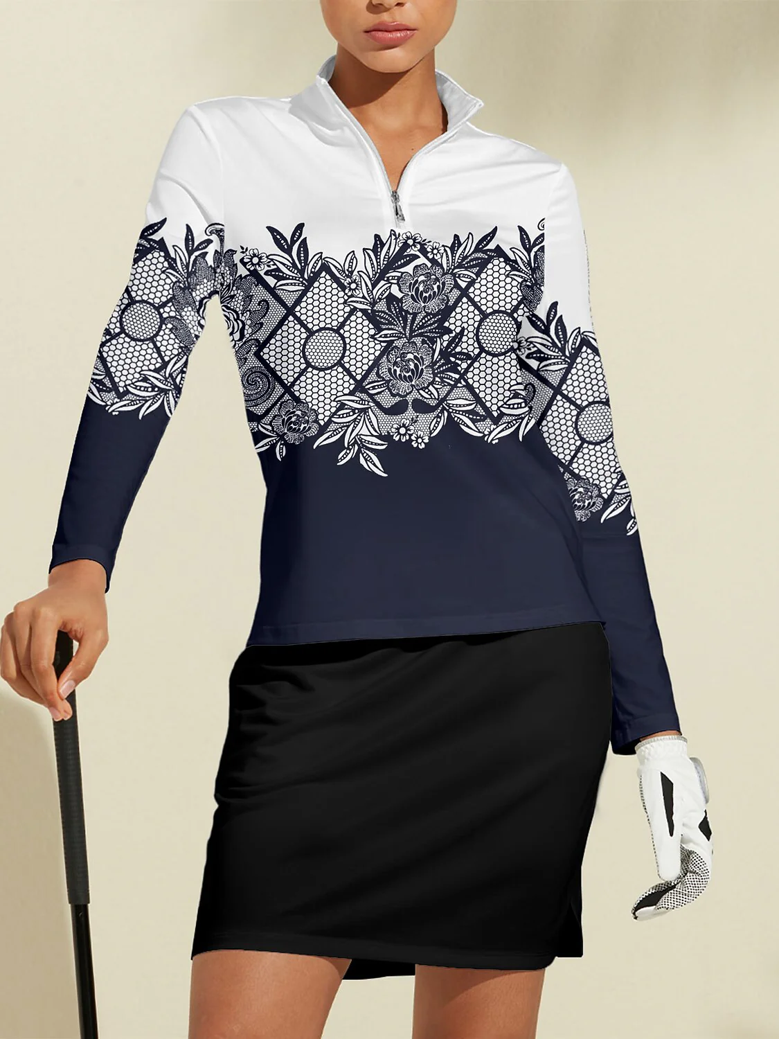 Botanical Energy Golf Shirt Quarterzip UPF50+ - Image 6