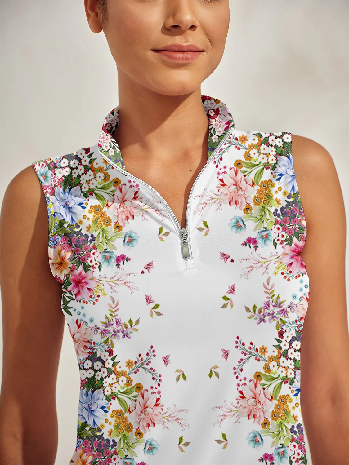 Botanical Energy Golf Shirt Quarterzip UPF50+ - Image 3