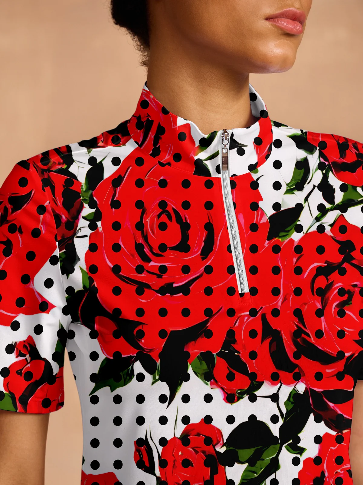 Botanical Energy Golf Shirt Quarterzip UPF50+ - Image 3