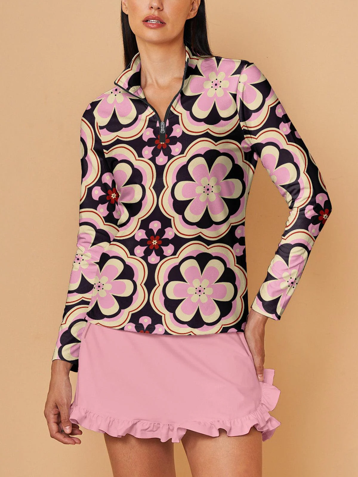 Botanical Energy Golf Shirt Quarterzip UPF50+ - Image 6