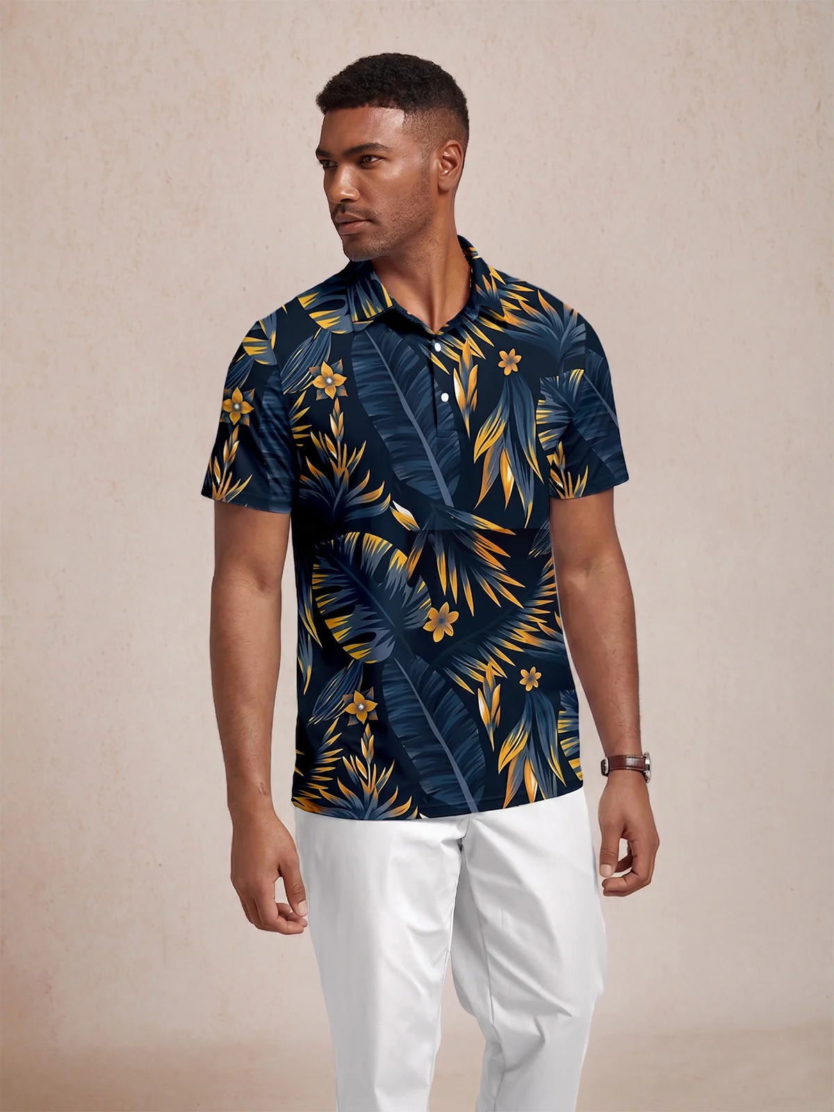 Botanical Energy Men's Polo Top UPF50+ - Image 5