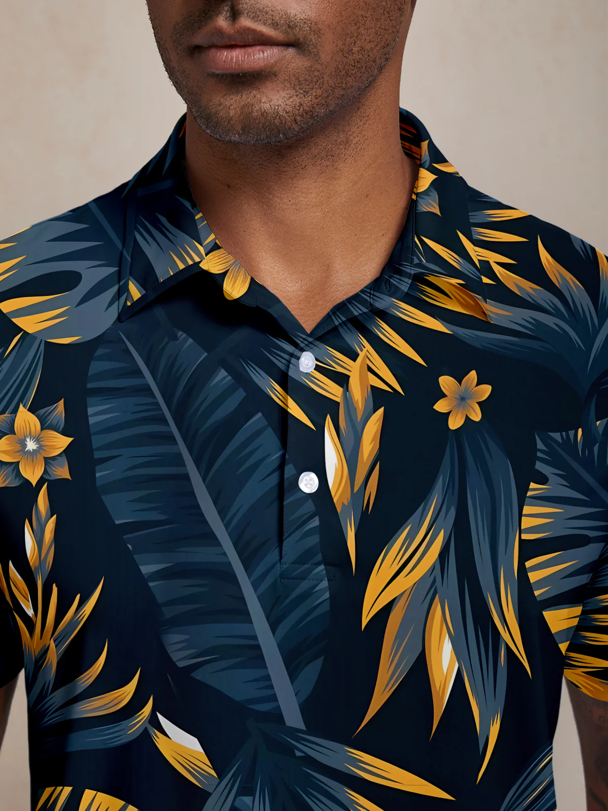 Botanical Energy Men's Polo Top UPF50+ - Image 7