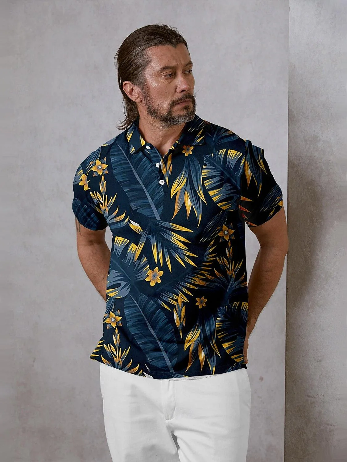 Botanical Energy Men's Polo Top UPF50+ - Image 8