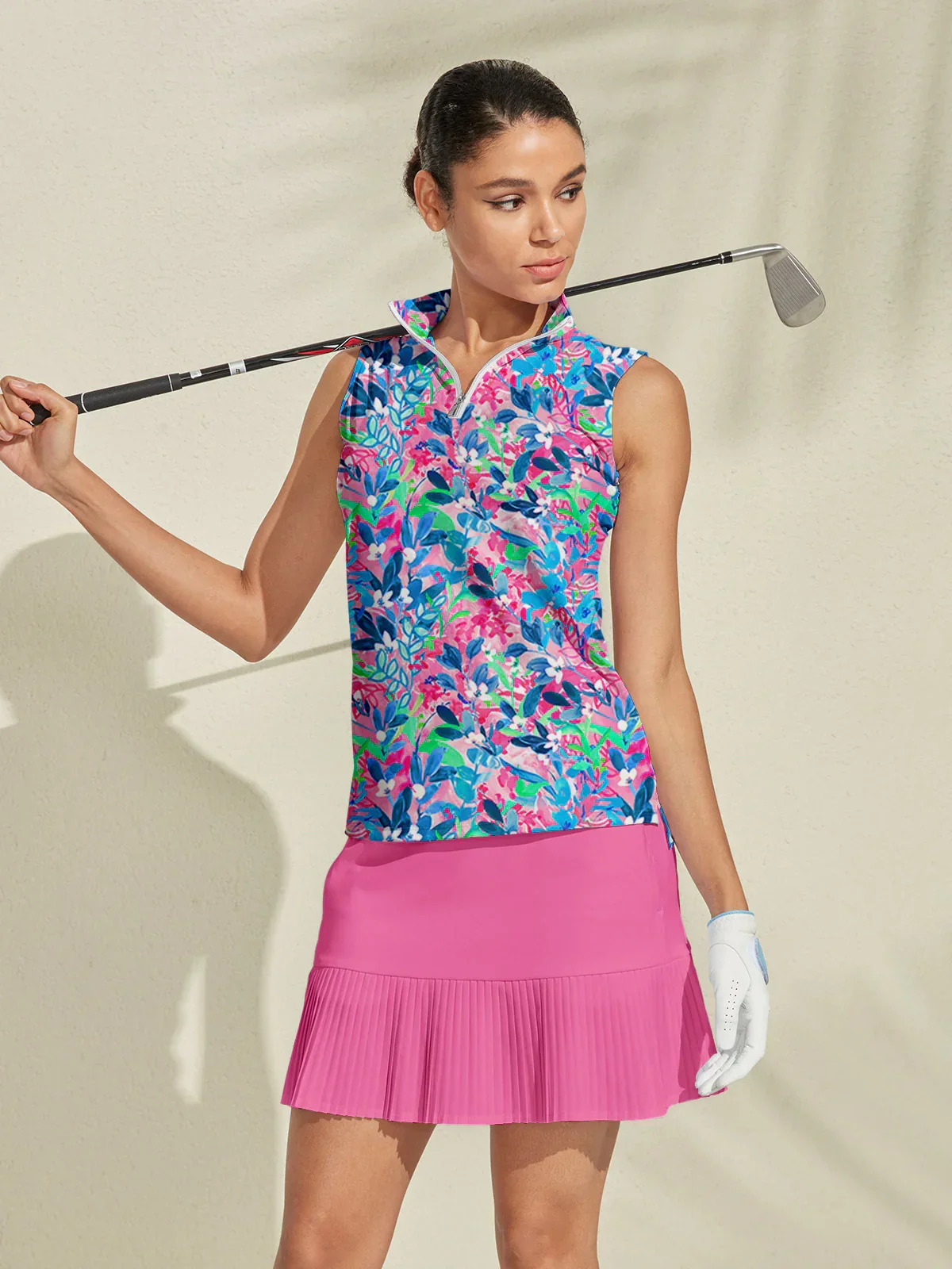 Botanical Energy Golf Shirt Quarterzip UPF50+ - Image 4
