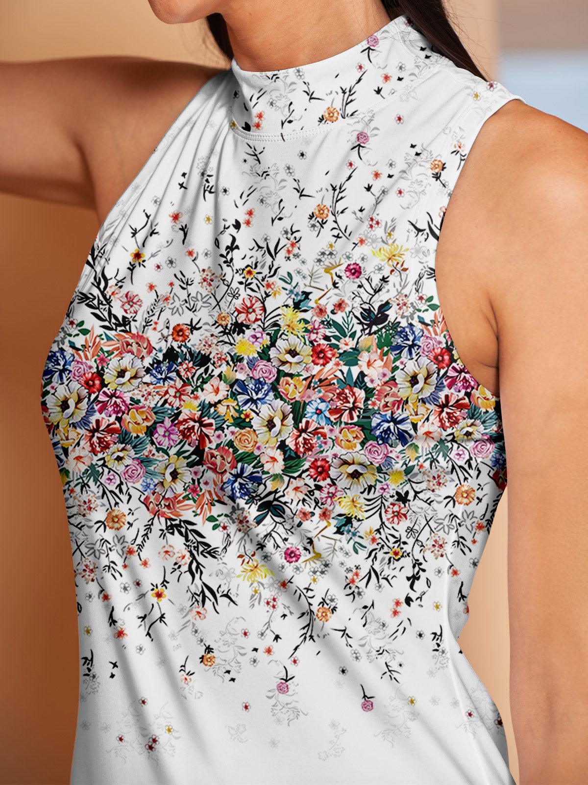 Botanical Energy Ruffle 34.5 Inch Dress For Golf Pickleball & Tennis - Image 5