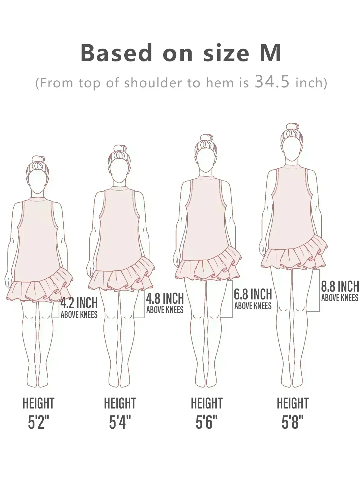 More Than Basic Ruffle 34.5 Inch Dress For Golf Pickleball & Tennis - Image 5