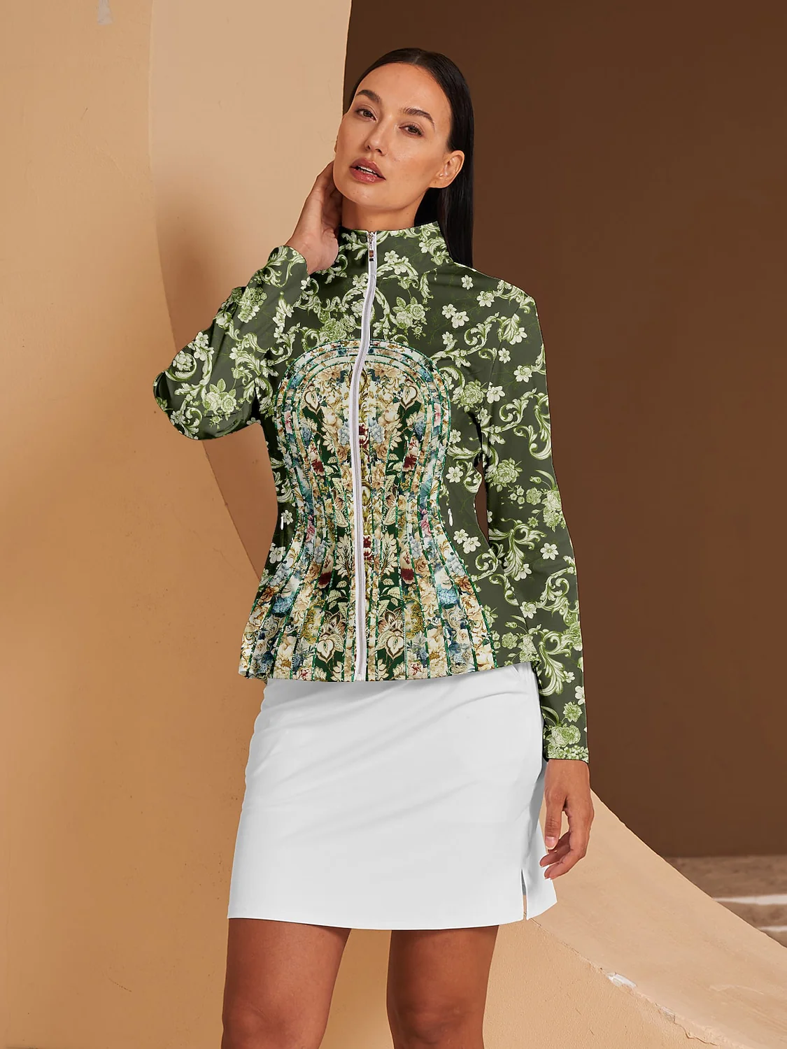 Botanical Energy Ruffle Golf Jacket Sun Protection - Image 13