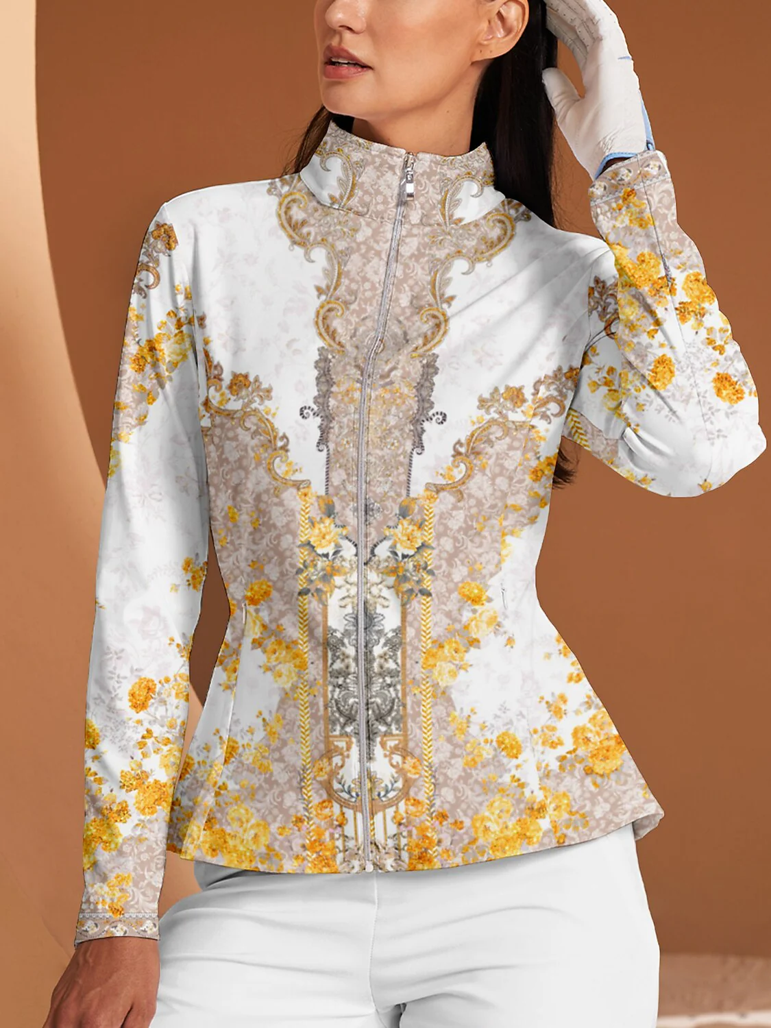 Botanical Energy Ruffle Golf Jacket Sun Protection - Image 19