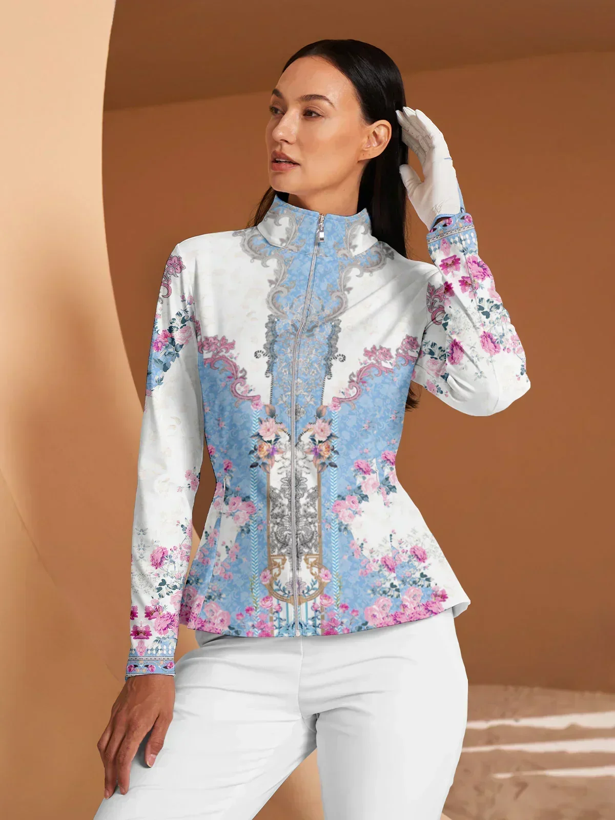 Botanical Energy Ruffle Golf Jacket Sun Protection - Image 4