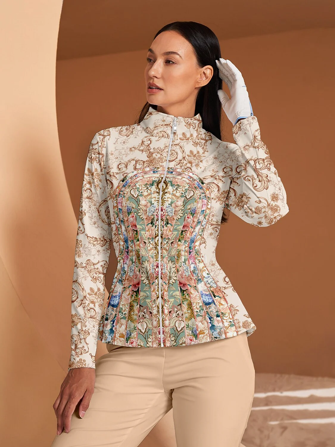 Botanical Energy Ruffle Golf Jacket Sun Protection - Image 7