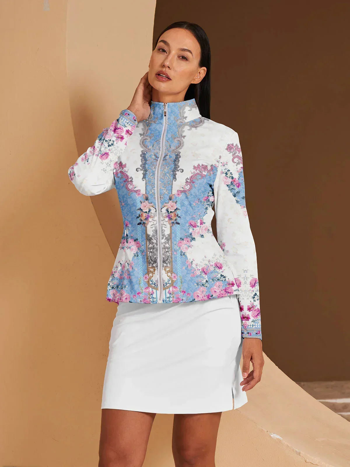 Botanical Energy Ruffle Golf Jacket Sun Protection - Image 10