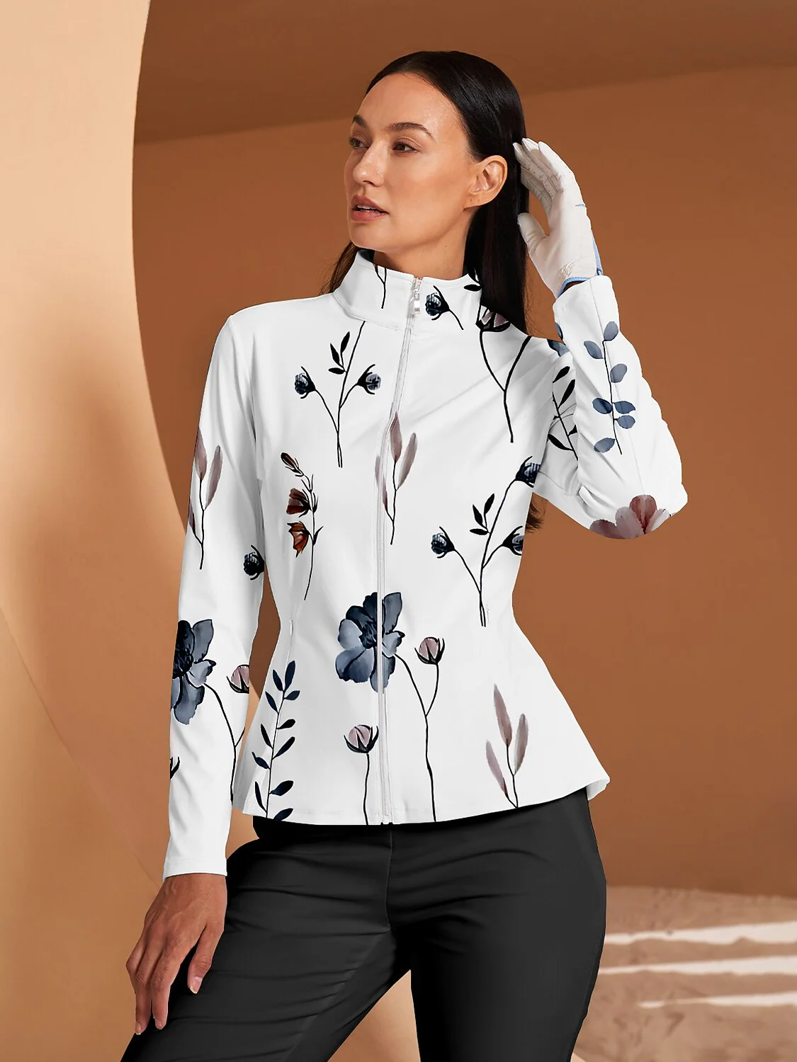 Botanical Energy Ruffle Golf Jacket Sun Protection - Image 4