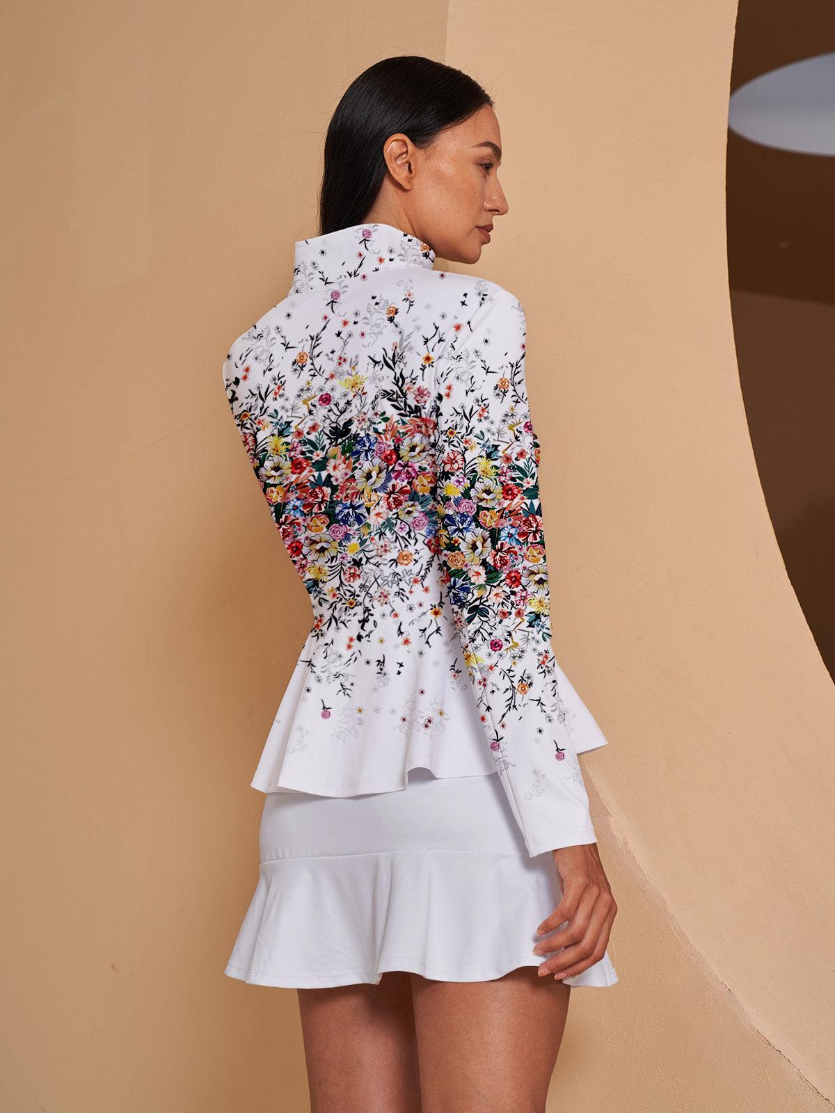 Botanical Energy Ruffle Golf Jacket Sun Protection - Image 3