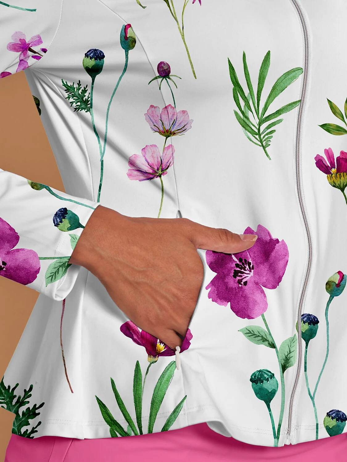 Botanical Energy Ruffle Golf Jacket Sun Protection - Image 3