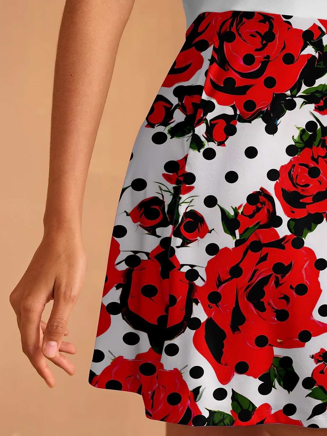 Botanical Energy Short Sleeve A-Line 36.5 Inch Dress - Image 4