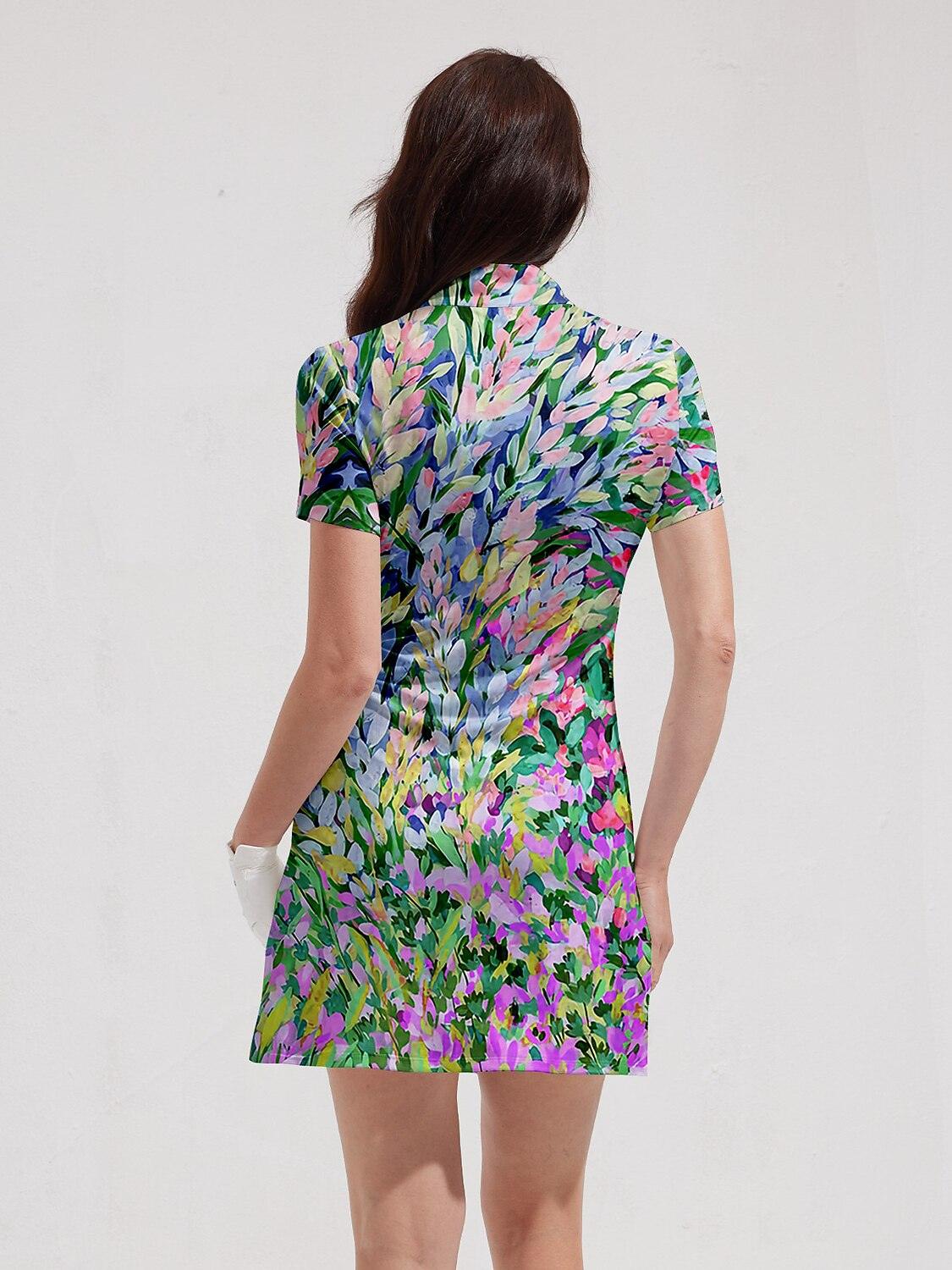 Botanical Energy Short Sleeve 36.5 Inch Dress UPF50+ - Image 2
