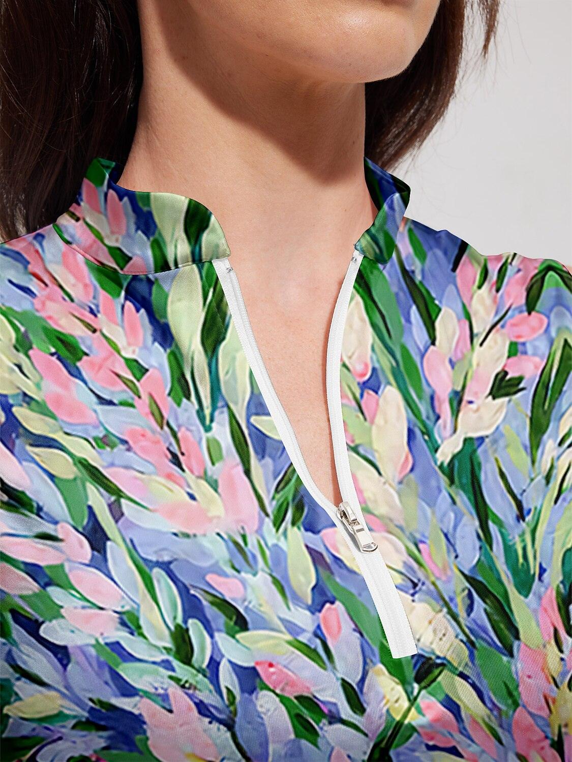 Botanical Energy Short Sleeve 36.5 Inch Dress UPF50+ - Image 3