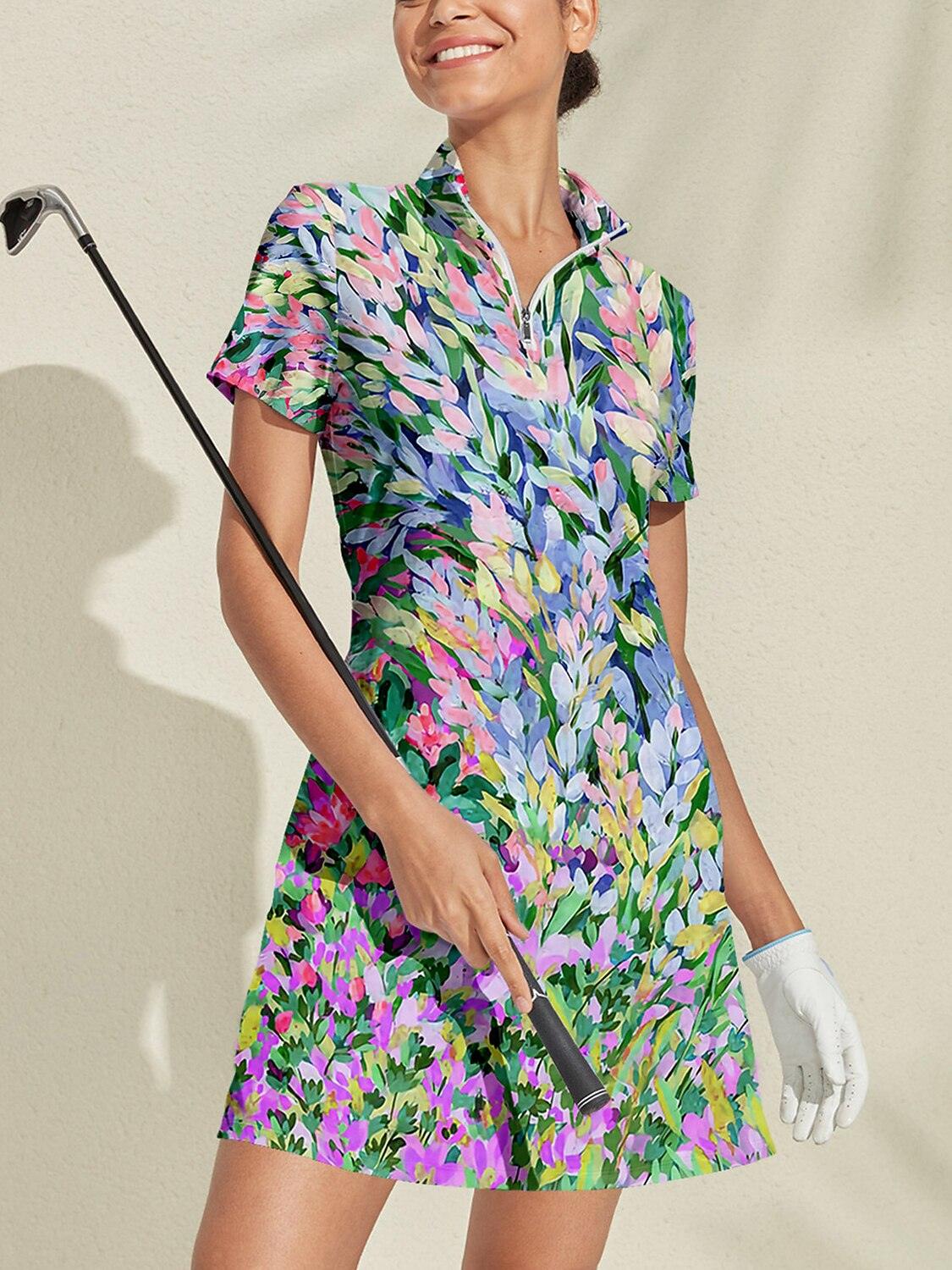 Botanical Energy Short Sleeve 36.5 Inch Dress UPF50+ - Image 8