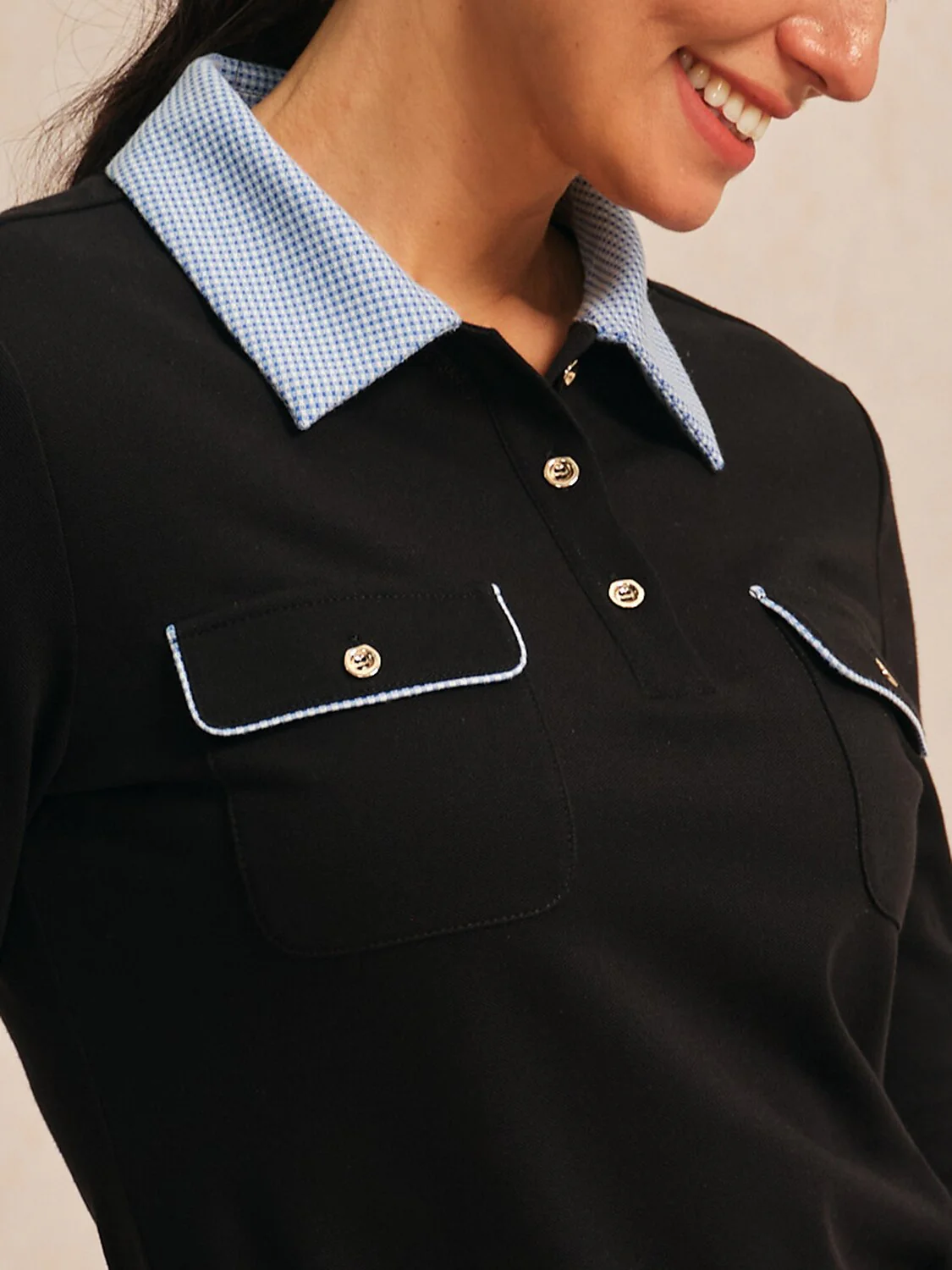 Crisp Couture Long Sleeve Pique Golf Shirt - Image 22