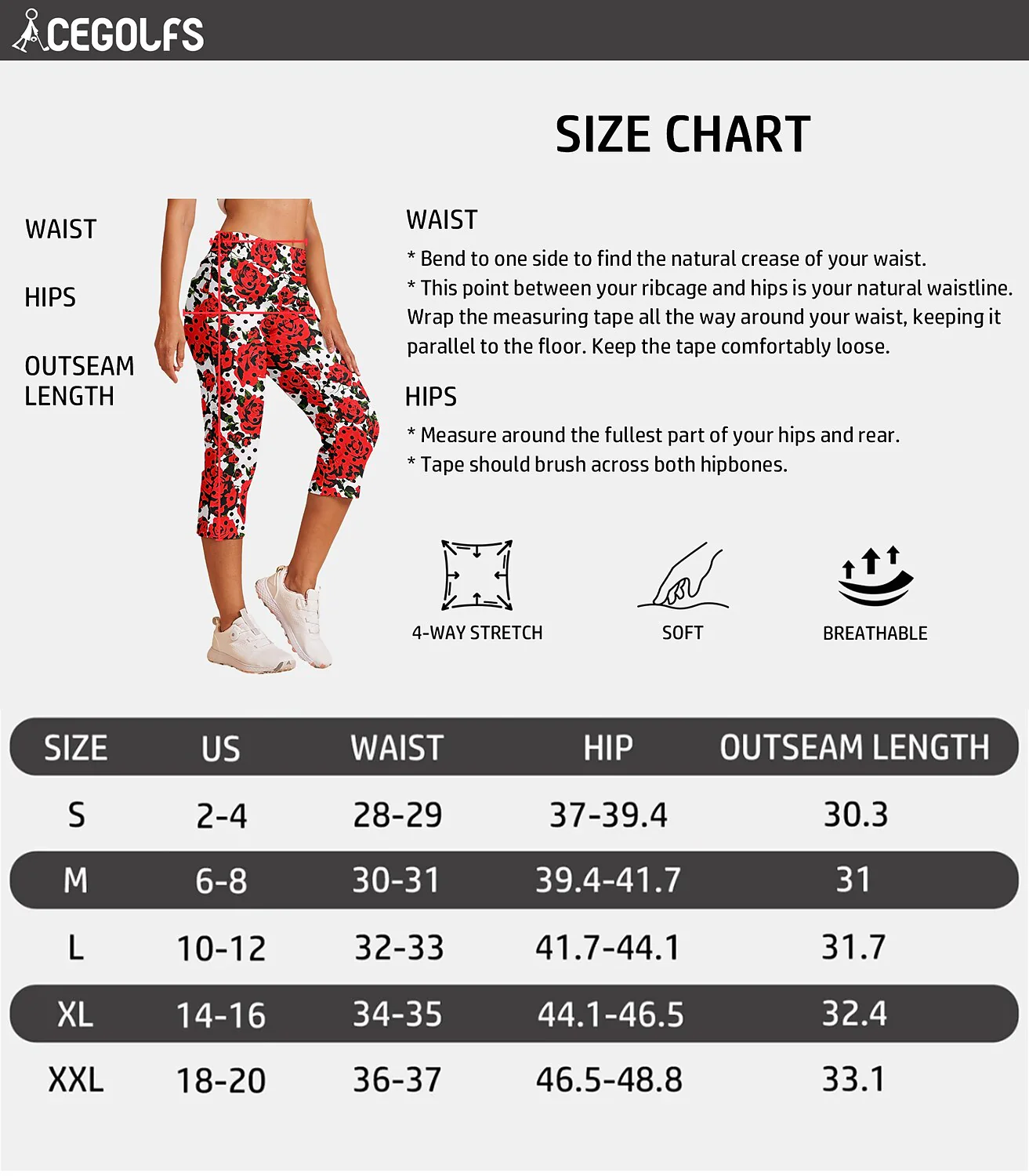 EAGLE 22 Inch Performance Stretch Capri Pants - Image 4