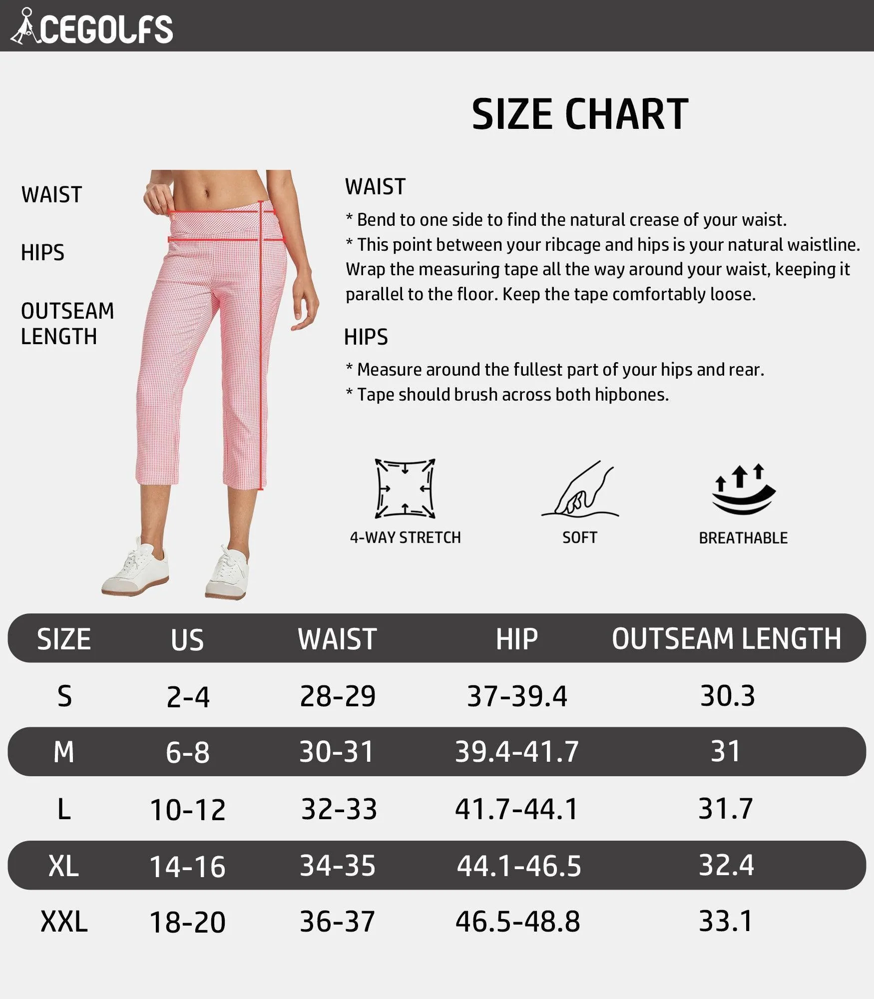 EAGLE 22 Inch Performance Stretch Capri Pants - Image 5