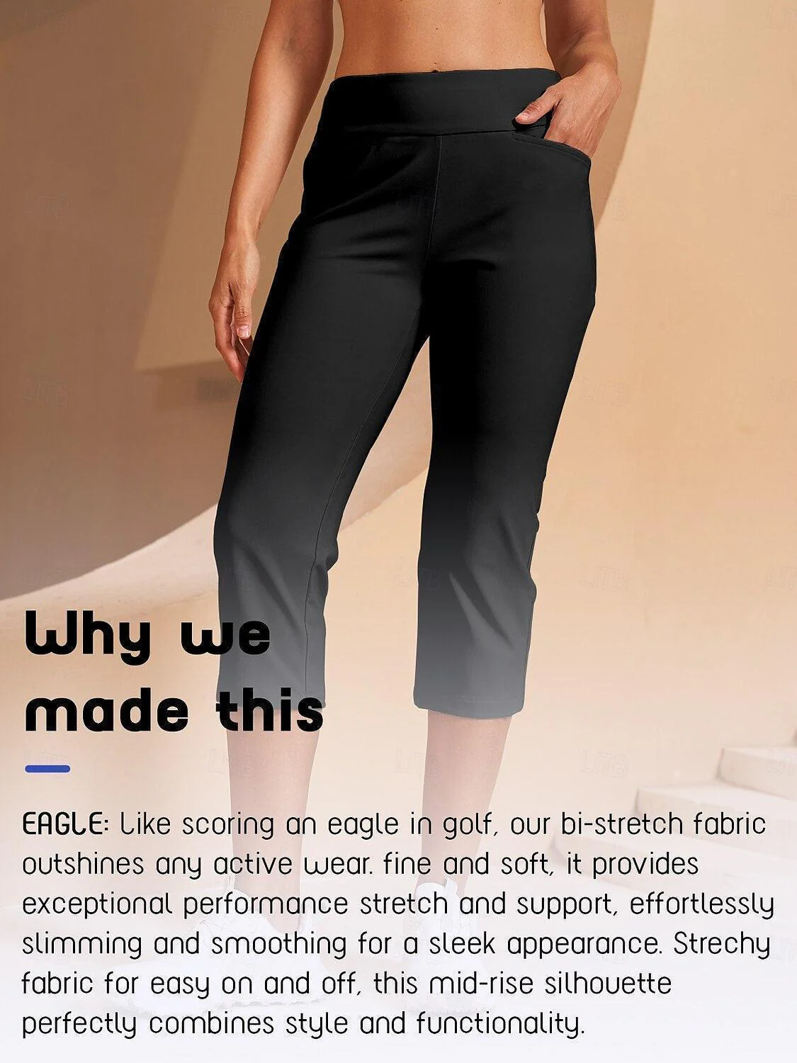 EAGLE 22 Inch Performance Stretch Capri Pants - Image 11