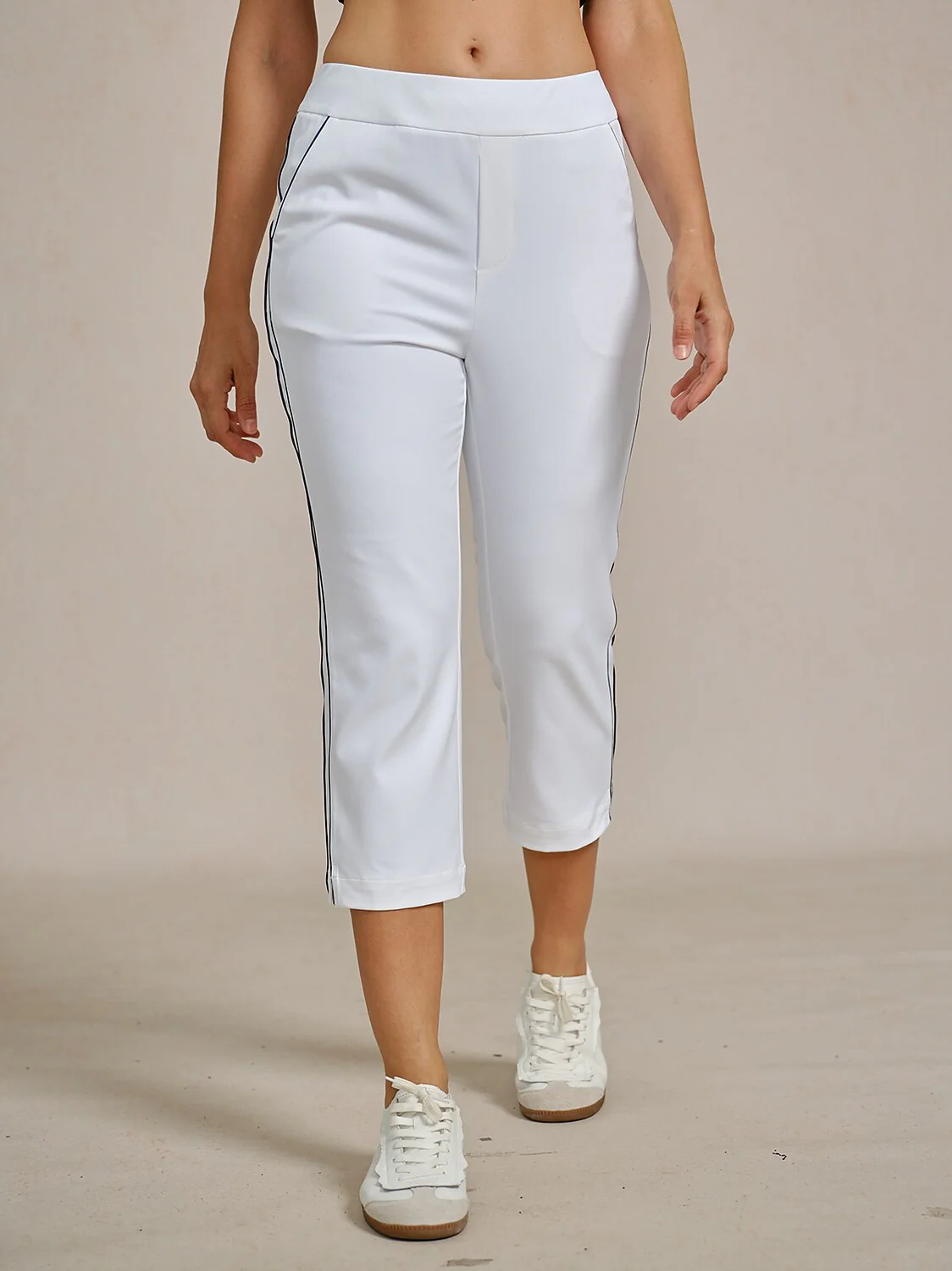 EAGLE 22 Inch Performance Stretch Trimmed Capri Pants - Image 8