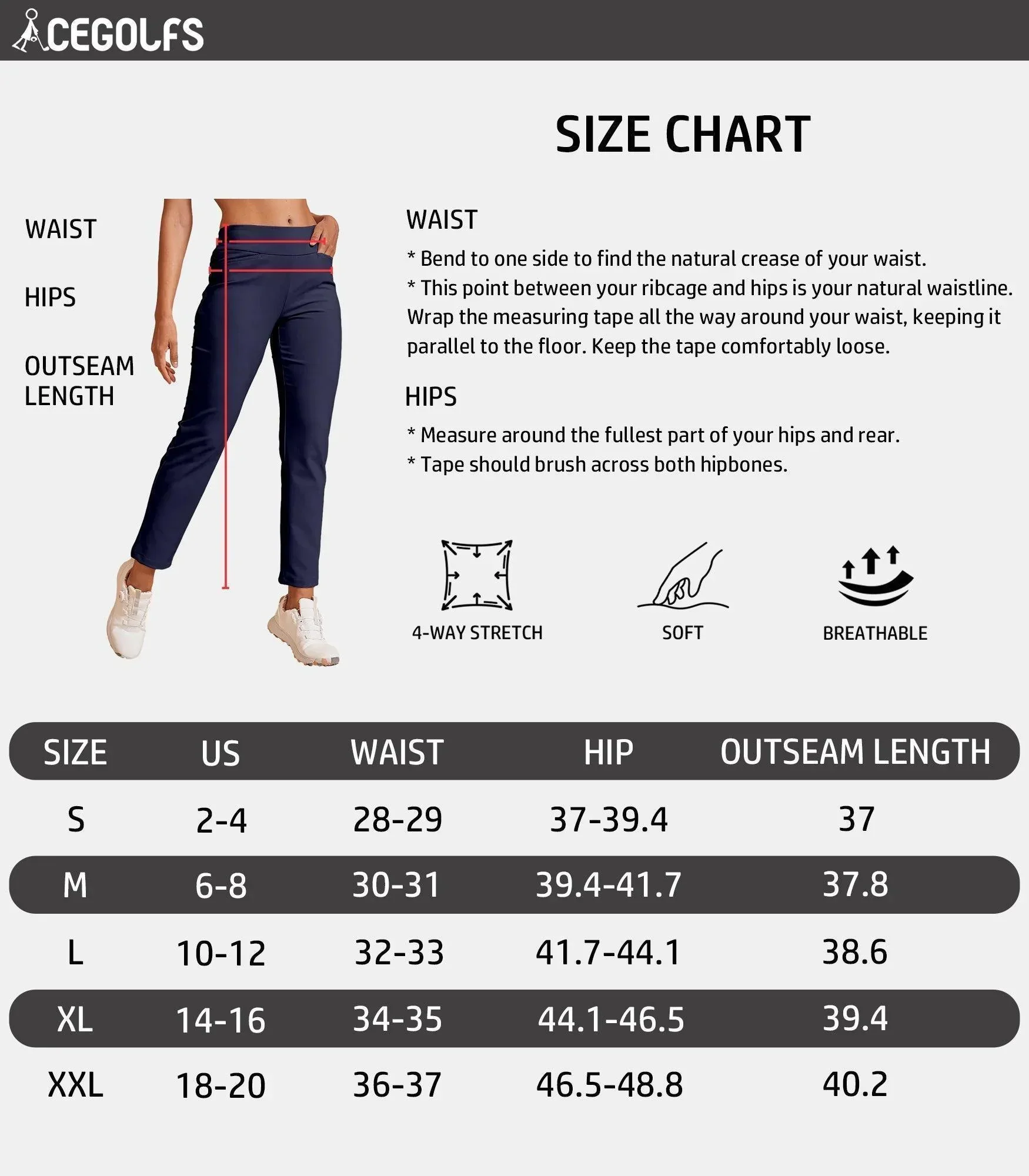 EAGLE 28 Inch Performance Stretch Ankle Pants - Image 6