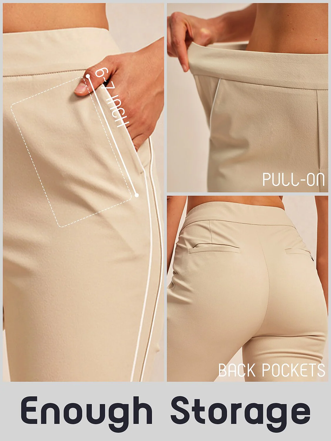 Eagle 28 Inch Performance Stretch Trimmed Ankle Pants - Image 3