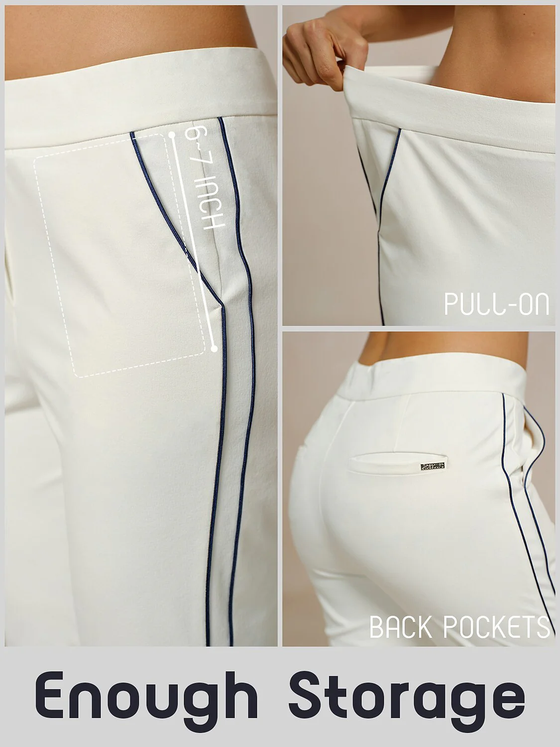 Eagle 28 Inch Performance Stretch Trimmed Ankle Pants - Image 17