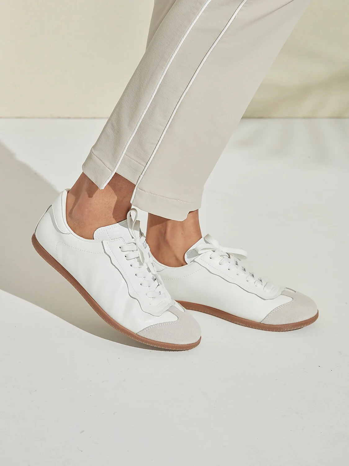 FitFlex Leather Retro Trainer Sneakers Women - Image 12