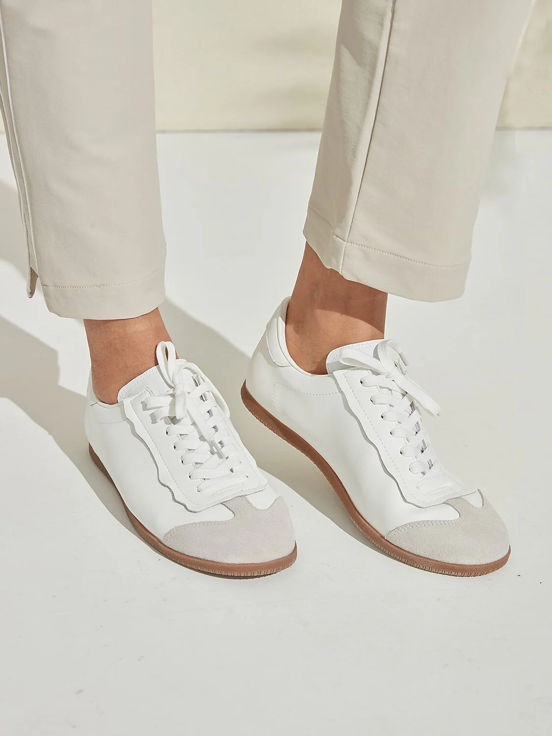 FitFlex Leather Retro Trainer Sneakers Women - Image 13